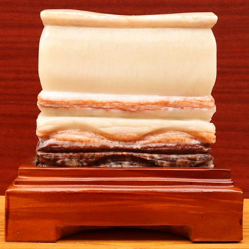 奇石摆件天然石材猪肉石五花肉装饰20*19*8cm4179g高档工艺品石雕